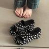 Platform Slippers 2025 Summer New European and American 2025 Black Woven Hemp Rope Fashion Women's Wedge Slippers
