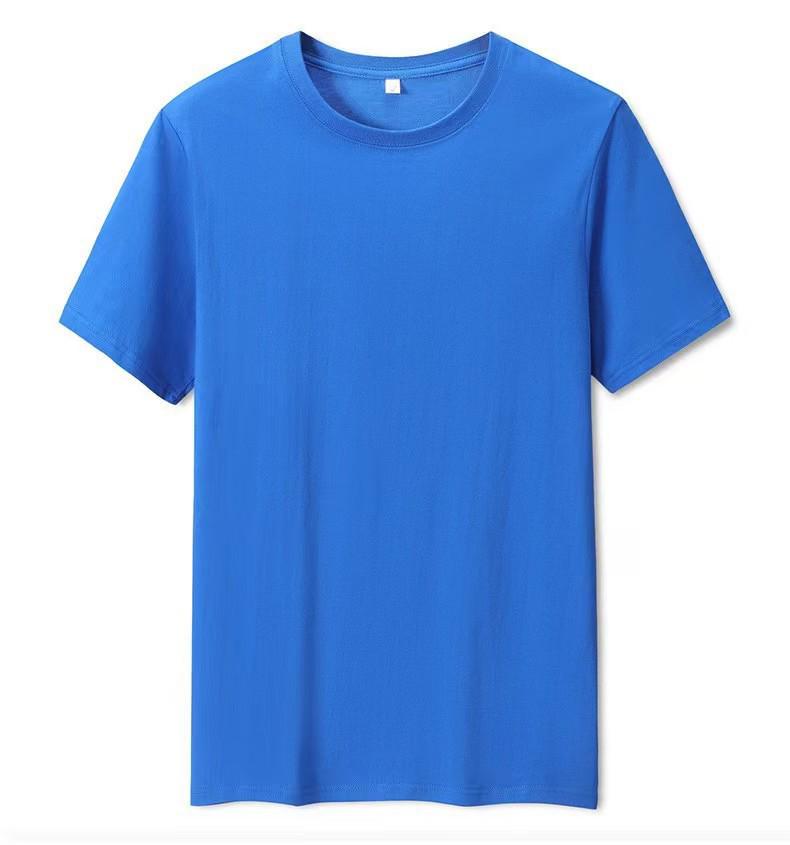 Available: Men's 180g Cotton Crew Neck Short Sleeve T-Shirt - Solid Color, Pure Cotton, Ideal for Summer and Advertising.