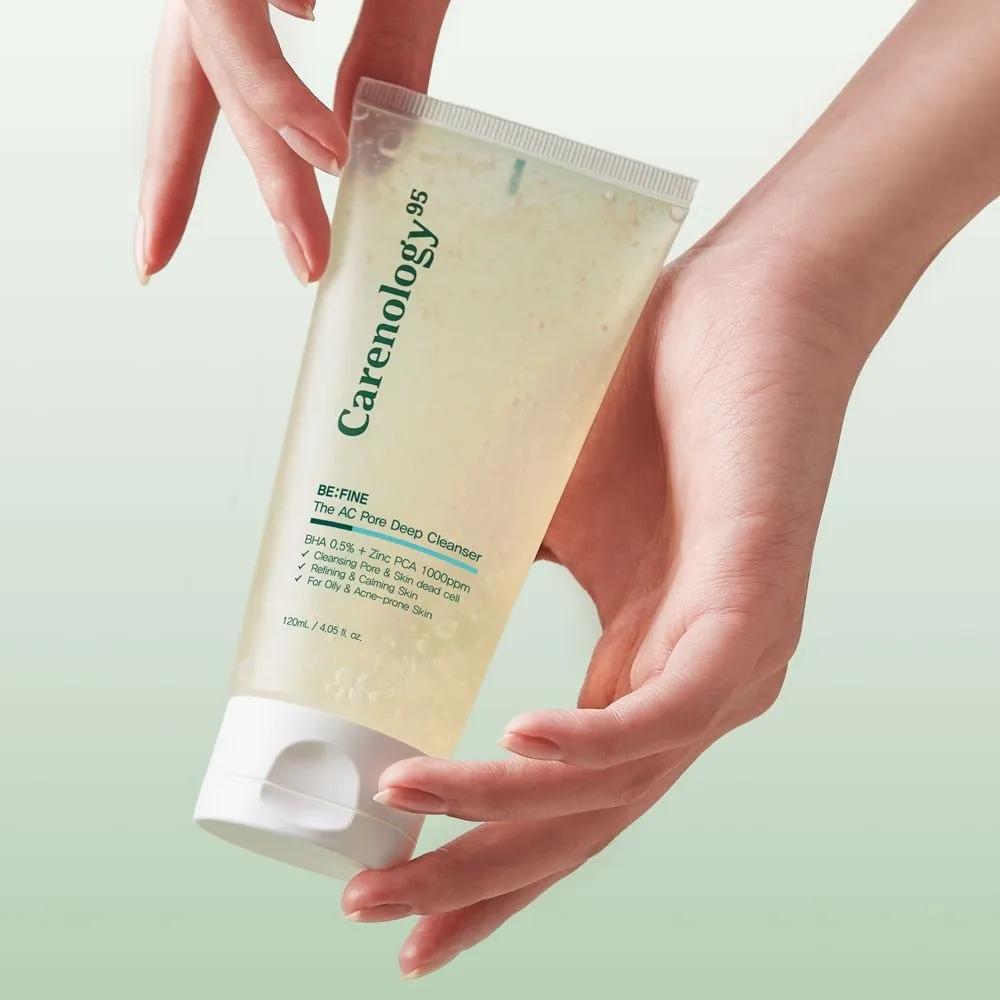 CARENOLOGY95 Be Fine The Arc Pore Deep Cleanser 120ml / Functional Cleanser for Acne-Prone Skin Relief / Madeca Cleanser