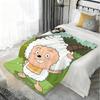 Love To Sleep Lazy Goat Throw Kid-Friendly Flannel Throw Blanket Soft Warm Anti-Static Washable All Season