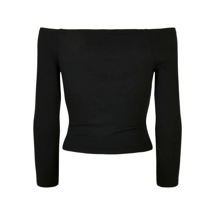 T-shirt à manches longues et épaules dénudées femme Urban Classics GT - noir - XXL