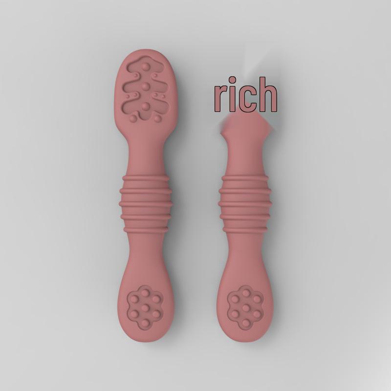 Flower-Shaped Silicone Chewing Spoon for Babies - Ideal for Feeding Purees and Cereal