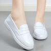 Women's Shoes Lihghtweight Pu Leather Casual Shoes Soft Sole Comfort Nursing Shoes Classic Slip on Women's Loafers Zapatos Mujer