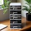 5 Layer Desktop Storage Box Stationery Sorting Storage Drawer Space Saving Tabletop Drawer Cosmetic Desktop Organizer Boxes