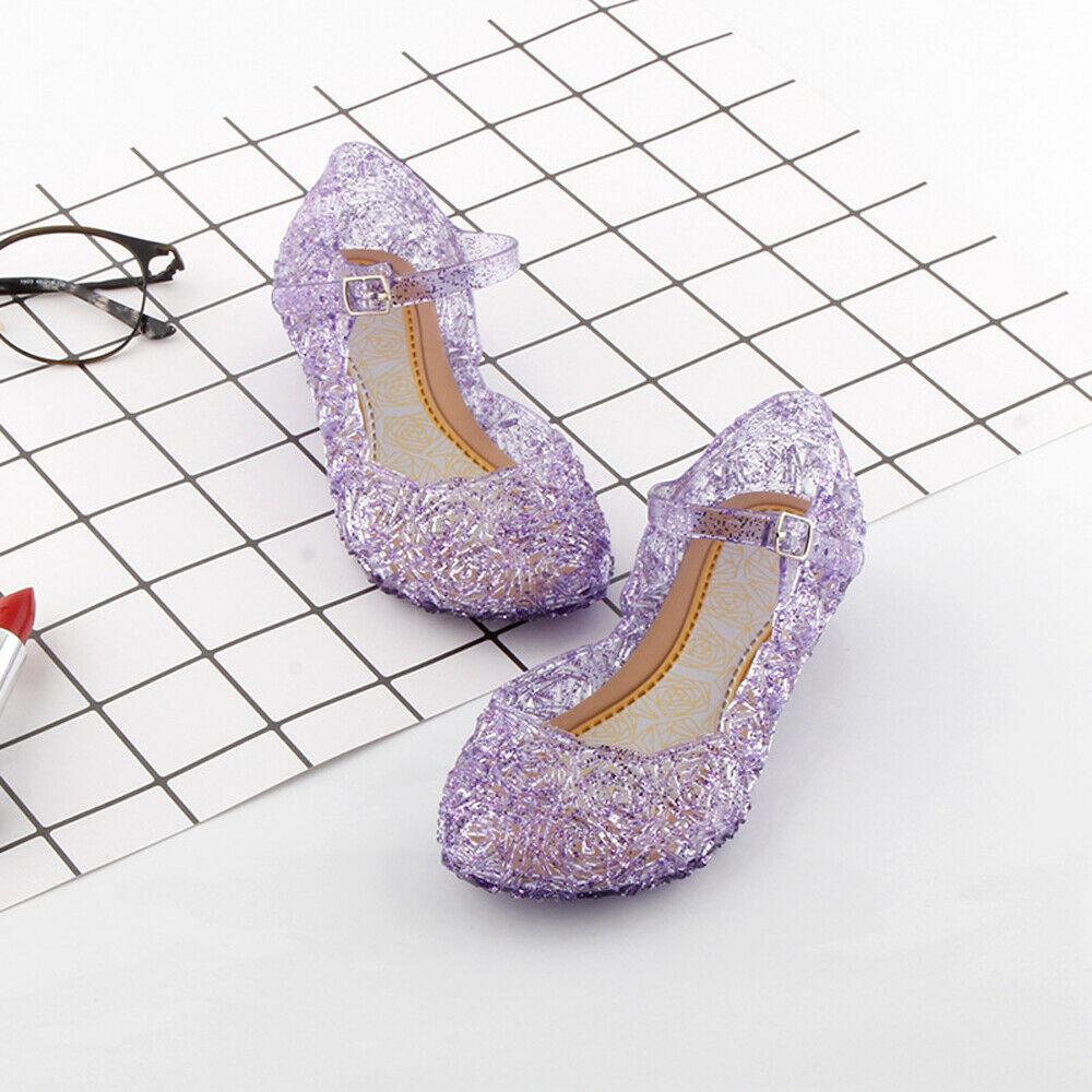 Kindersandalen Clogs Mode Kinder Mädchen Cosplay Verkleidungsparty Sandalen Kristall Prinzessin Ausgeschnitten Süßigkeiten Farbe Schuhe