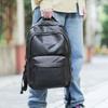 Real Leather New Top Layer Leather Casual Men's Backpack Black Trendy Cool Leather Outdoor Backpack Motorcycle Bag