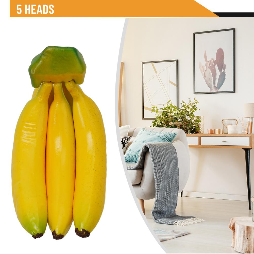 Yellow Artificial Banana Fake Fruit Foam Plastic Model