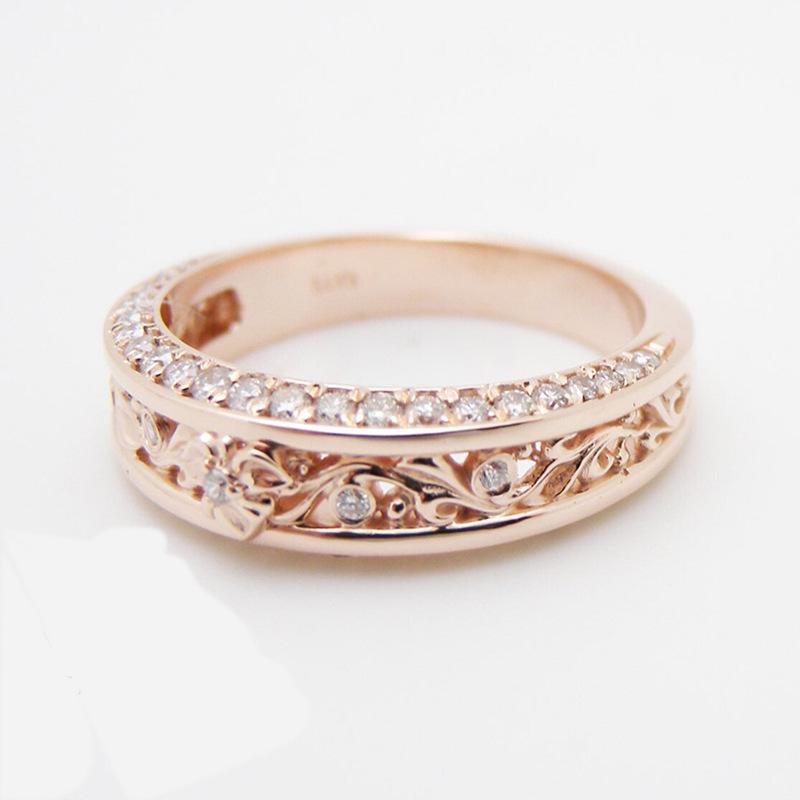 Cao Shi Elegant Micro-inlaid Ring: Perfect for Banquets, Evening Attire, or Wedding Proposals