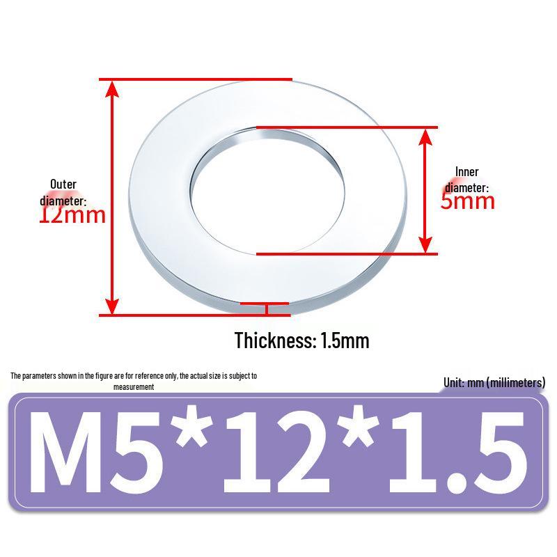 Extra Large Galvanized Metal Flat Washer (Sizes M1.6-M14)