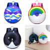 Donut Rocket Cartoon Backpack Boy Girlrainbow Schoolbag Waterproof Breathable