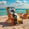 1Pc Dirt Bike Beach Towel, Quick Dry, Multi-Use for Beach Pool Gym Yoga Home Travel, Christmas, Halloween, Xmas Gift Em9285