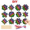 Winter Christmas Decoration Scratch Card Winter Snowflake Diy Scratch Painting Birthday Party Decoration Pendant