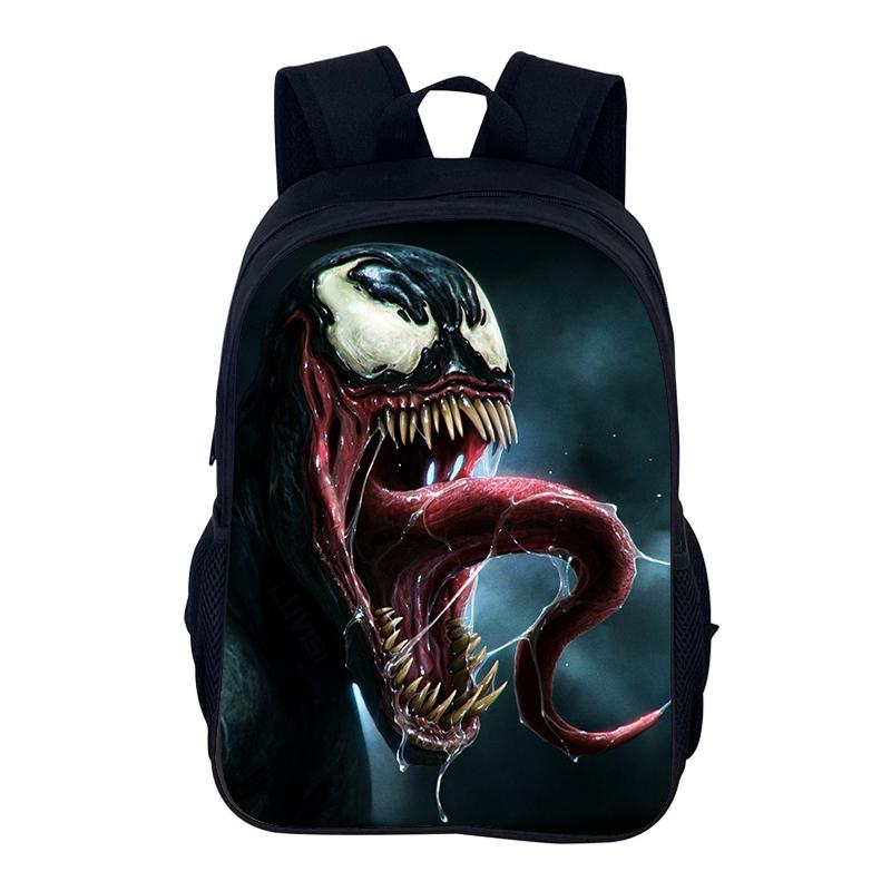 Venom School bag Superhero School Bag 40cm/15.7inch Backpack Zipper Backpack lightening Book Bags Computer Backpack