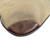 PRADA Logo jacquard Handbag canvas khaki Women BR3423 Used