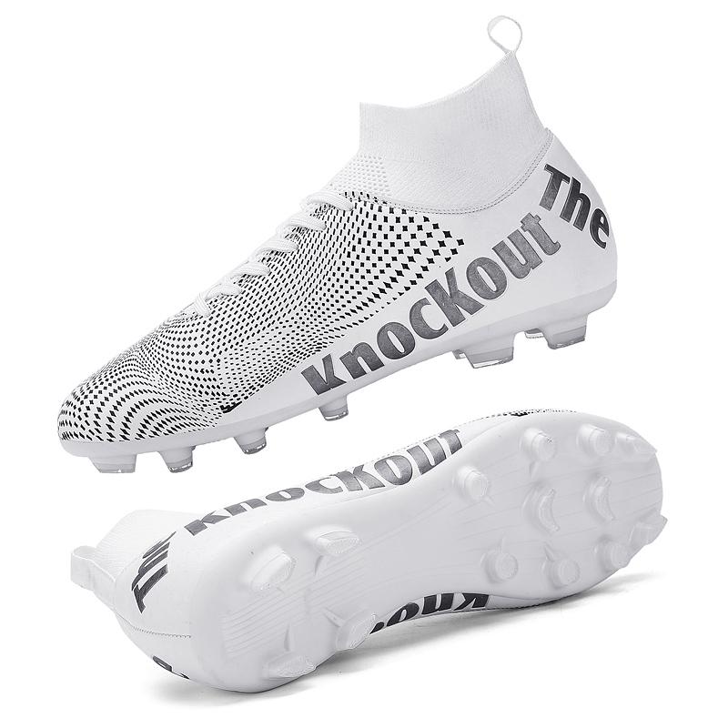 Große Fußballschuhe für Kinder, hohe Herrenschuhe, Wettkampf-Trainingsschuhe für junge Studenten, Kunstrasen, Schuhe mit langem Nagelkleber