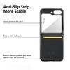 VIETAO Plating Edge Z Flip 7 Case With Front Screen Protector,Brown Crazy Horse PU Leather Phone Cover For Galaxy Z Flip 6 5 4 3
