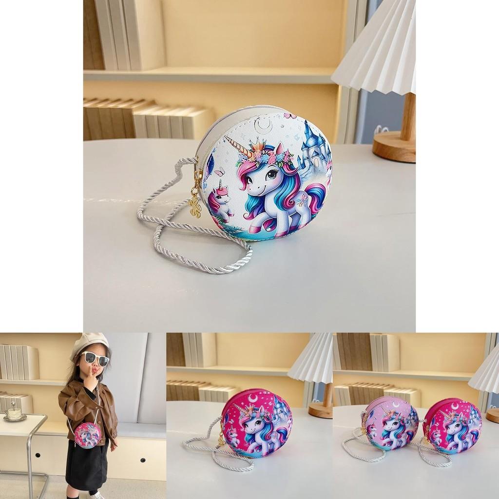 Adorable Mini Unicorn Shoulder Bag For Girls Stylish Pu Material Fashionable Accessory