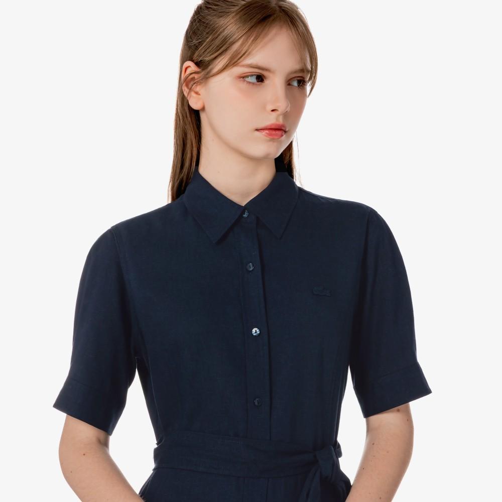 [Lacoste] Women's Linen Shirt Dress EF319E-56G166