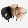 Vintage Inner Plush Trapper Hat for Teens Adult Windproof Winter Hat Thicken Earflap Hat Keep Warm Skiing Cycling Hat