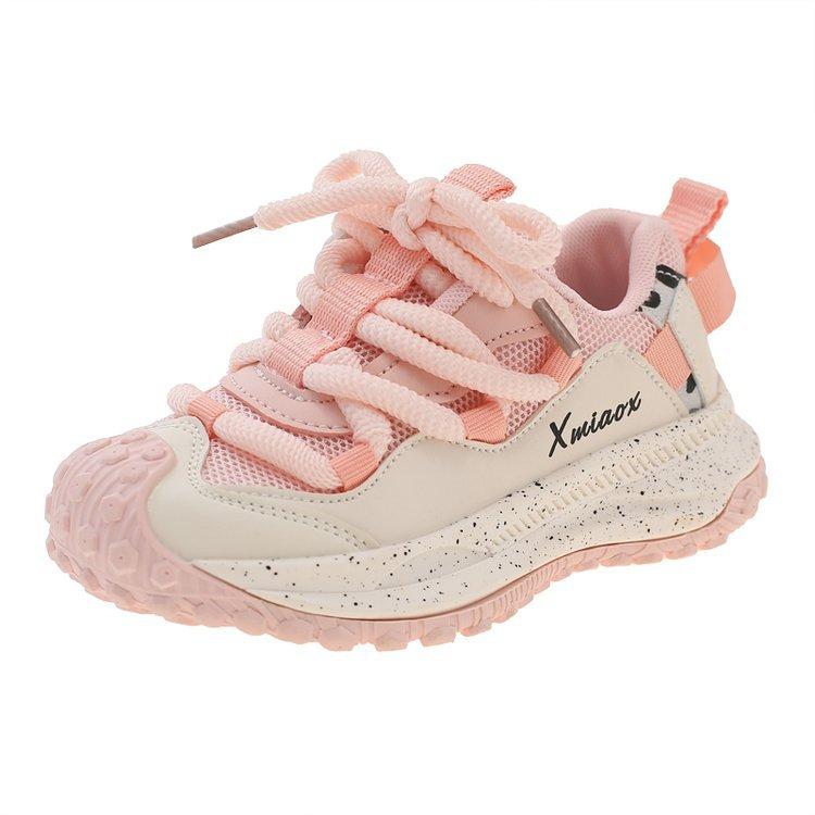 Girls' sports shoes 2025 spring new children's trendy shoes boys' dad shoes breathable durian sole casual shoes