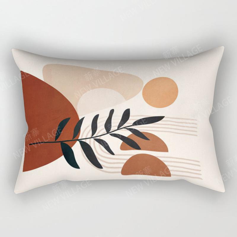 Decor nordic de toamnă, îmbrățișare, față de pernă, abstractă, frunze geometrice, boemă, canapea mașină, husă de pernă pentru sufragerie 30x50