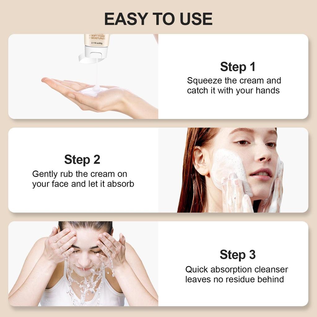 Ceramide Rice Water Cleansing Foam-Moisturize the Skin and Provide moisture-Gently Cleanses the Skin & Removes Excess Oil