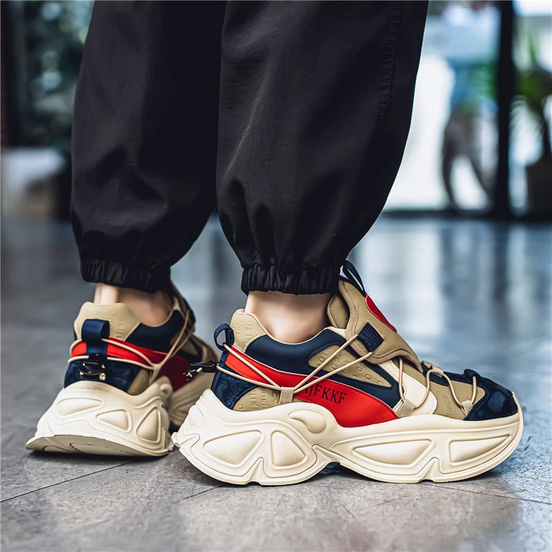 Men's Trend Clunky Sneaker Outdoor Non Slip Breathable Casual Running Sport Shoes Comfortable Work Shoes