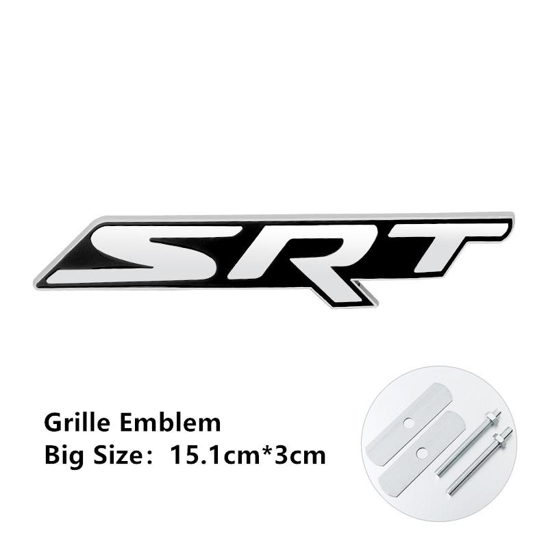 Metal 3D Car Rear Trunk Stickers For Charger Srt Emblem Badge Sxt Challenger Durango Viper Caliber Grill Emblem Badge Decoration