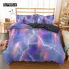 Lightning Duvet Cover Set Natural Phenomenon Bedding Set 3pcs for Kids Boys Thunder Comforter Cover Soft Polyester Quilt Cover