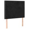 VidaXL Cadre de lit avec tête de lit Noir 90x190 cm Velours3125668