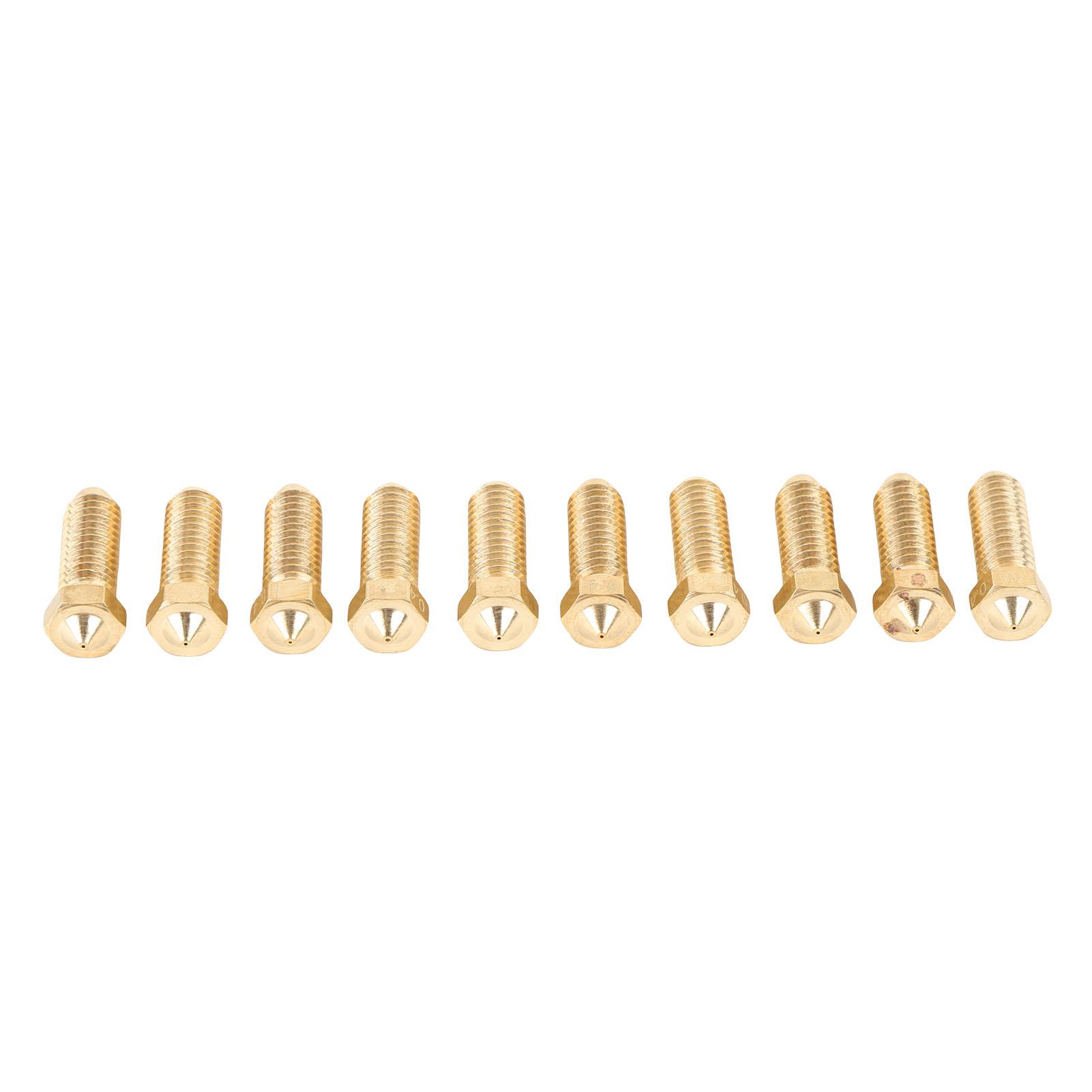

10Pcs 3D Printer Brass Nozzle Fit for 3 Combo S1 Extruder Hotend Repl ment Kit Printing NaMachine Nozzles Set