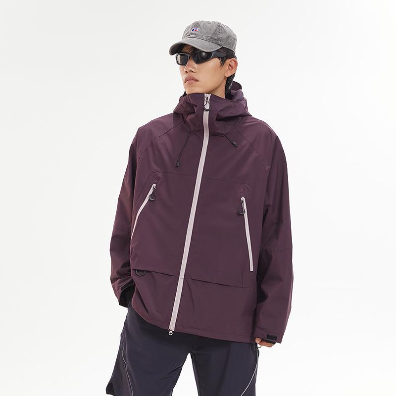 Unisex Three-Proof Fabric Mountaineering Jacket - New 2025 Spring/Autumn Hooded Fashion