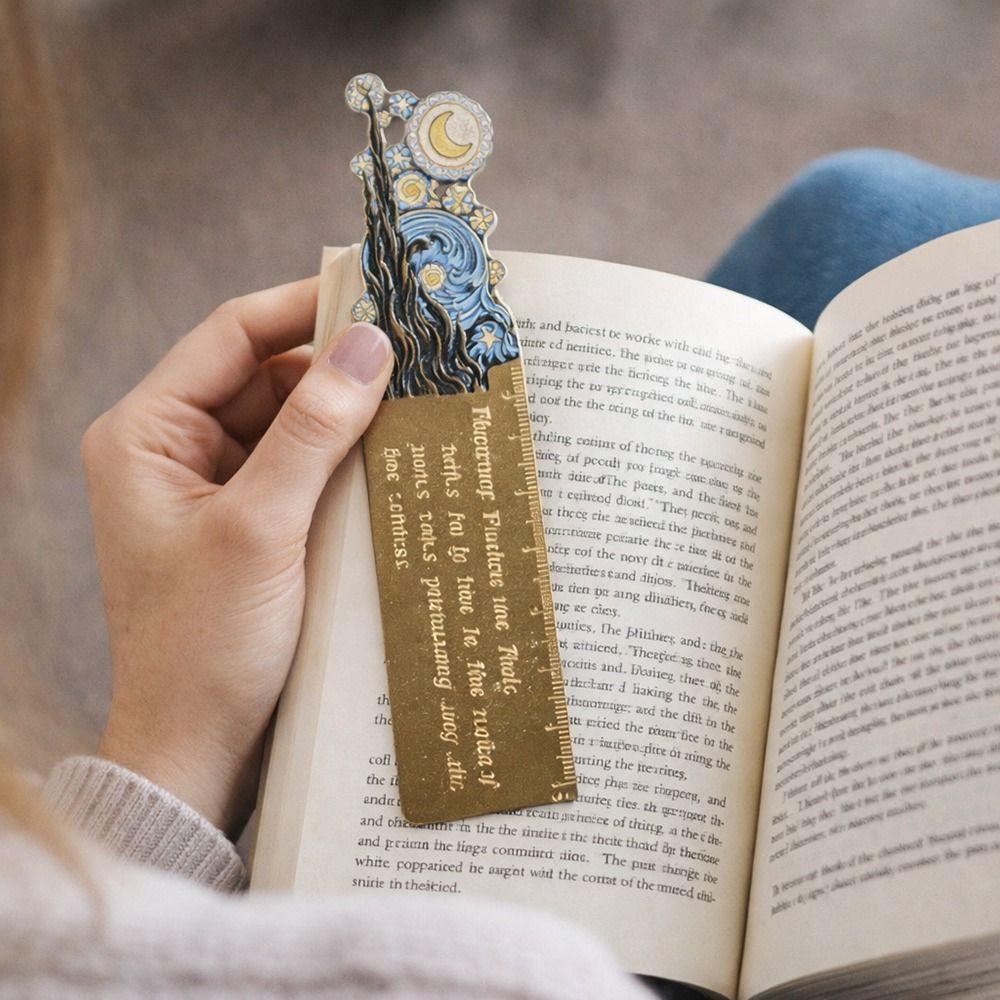 Painting Metal Bookmark Sunflower Oil Painting Bookmarks Elegant Book Marking  Student Gift