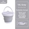 10L Foot Soaking Bucket Thicken Outdoor Fishing Bucket Collapsible Wash Basin  Songkran Festival