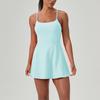 Abito da Tennis Fitness Estivo da Donna con Imbottiture sul Seno - Sensazione Nuda, Tuta-Gonna Asciugatura Rapida