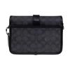 Coach League 19 Brand Classic Print Coated Canvas Crossbody Shoulder Bag Small Men's Black