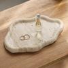 1pc Nordic Style Travertine Storage Tray Entryway Storage Tray Decorative Ornament Home Storage Decoration Bathroom Accessories