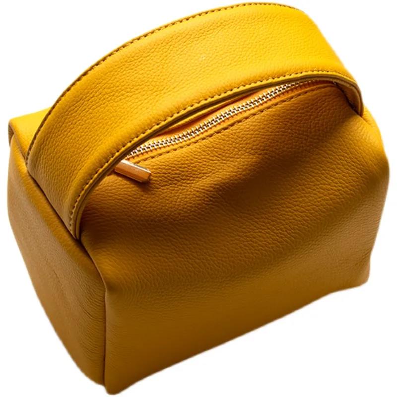 

Винтажная простая сумка Beancurd, квадратная сумка, ланч-бокс, ручная сумка, портативная женская повседневная сумка 18*12*12cm жёлтый