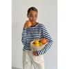 Round Neck Knitted Striped Sweater All-match Classic Retro Striped Pullover Sweater Women