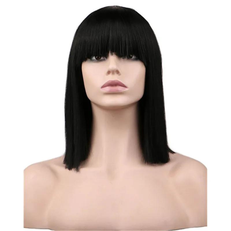 Anime Nico Robin Cosplay Zwart Cyaan Pruik Hittebestendig Synthetisch Haar Cosplay Pruik beige