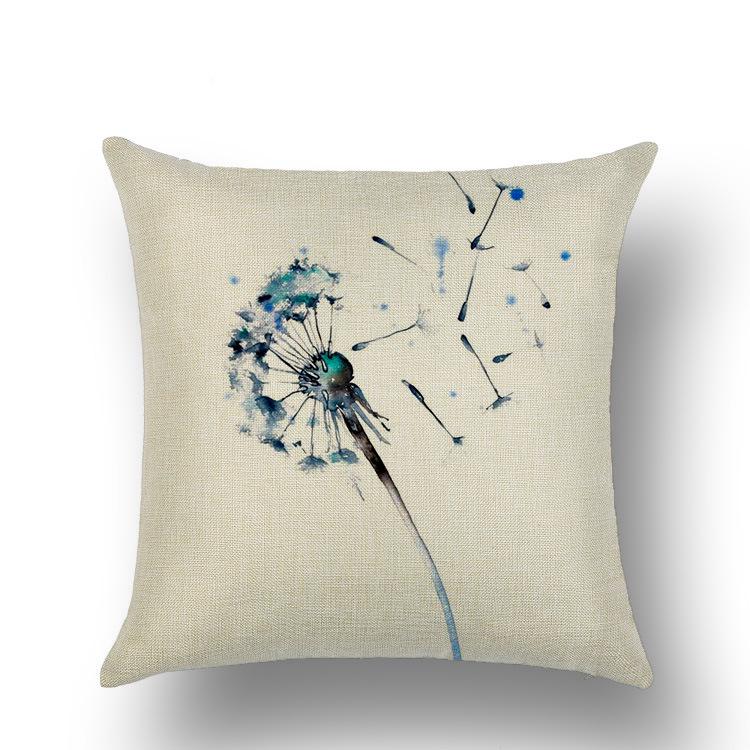 Dandelion Linen Cotton Linen Pillow Cover Sofa Office Car Pillow Cover Premium Durable Quality Useful Practical