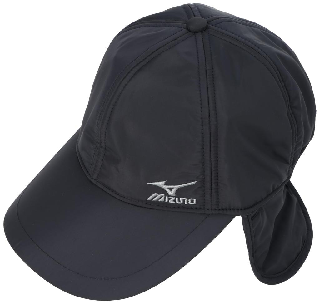 Mizuno Breath Thermo Cap with Ear Cold One Size Fits Most Flaps, Protection, Moisture-Wicking, Heat-Generating, C2JWA660, Men's, Navy, (Head