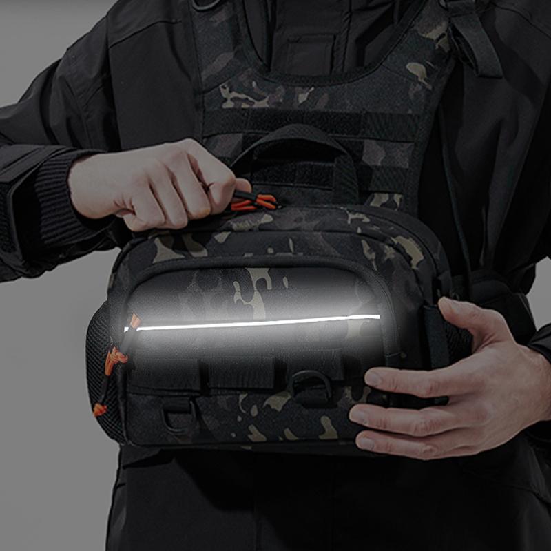 Multifunctional Outdoor Sports Chest Bag Large Capacity New Tactical Chest Bag Camouflage Sports Men's Vest Backpack