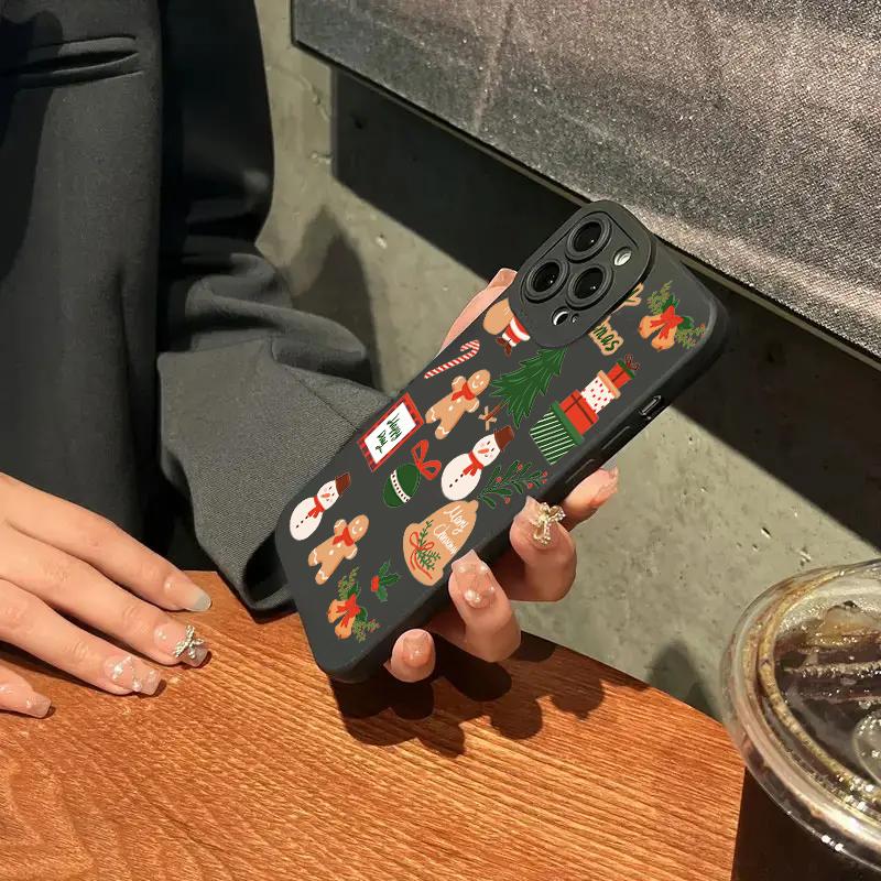 Case For Xiaomi Mi 14 13 12T 13T 11T Pro 11 Lite 5G NE Poco F6 F5 X5 M6 Pro Luxury Cartoon Christmas Shockproof Soft Phone Cover