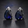 Pear Drop Clip On Earrings Colorful Party Wedding Earrings for Women Fashion Jewelry