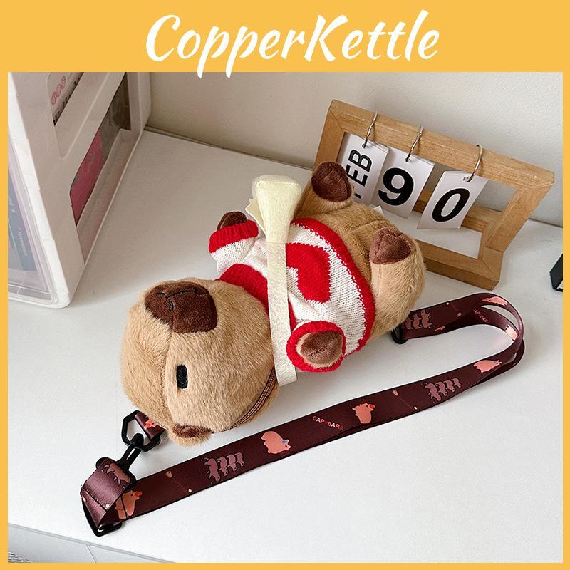 Delightful Capybara Stuffed Animal Purse Cozy Plush Crossbody Bag For Everyday Use