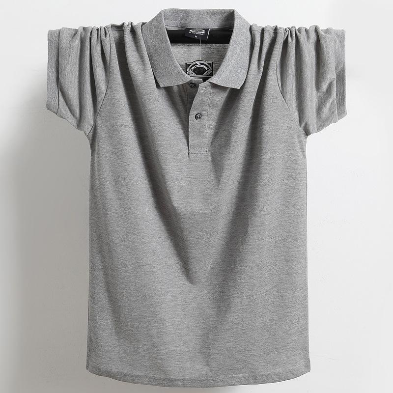 

Plus Size Men s Solid Color Henley Short Sleeve T-Shirt Casual Button Neck Breathable Basic Tee for Big Guys Summer Daily Wear 6XL світло-сірого кольору