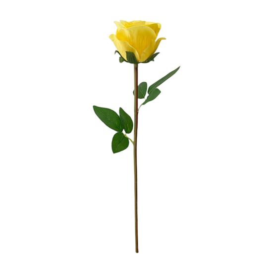 1 Branch Artificial Flower Vivid Appearance No Watering Faux Silk Simulation Rose