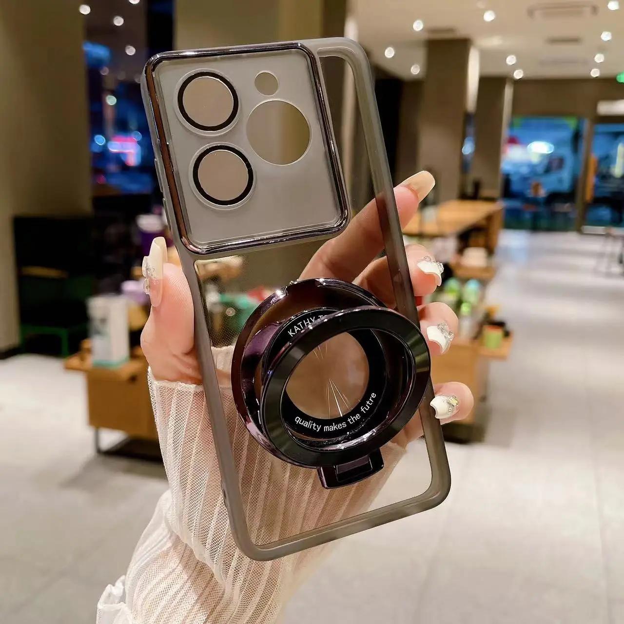 

Слабый адсорбируемый держатель-кронштейн чехол для телефона Funda Motorola Edge 50 Edge50 Neo Edge 50 Fusion Pro 50Pro прозрачный чехол-подставка Edge 50 Neo чёрный