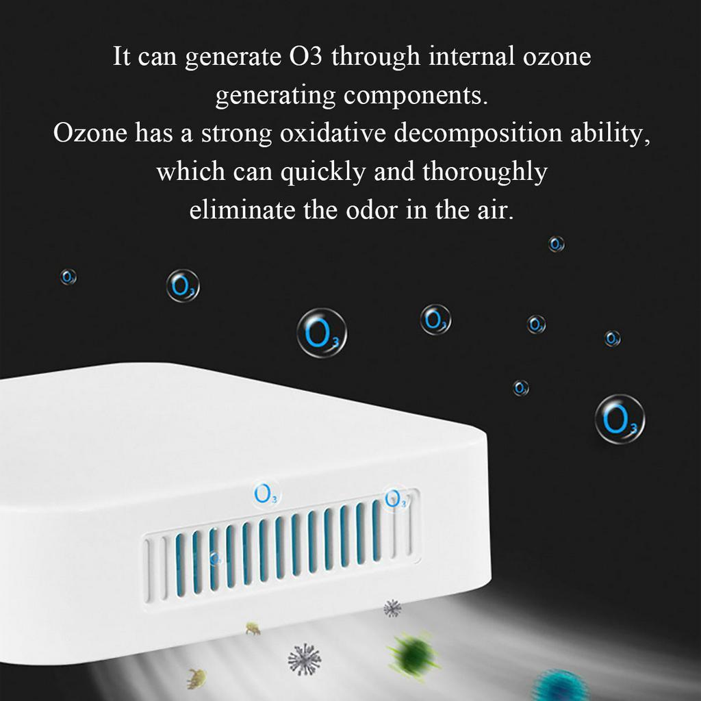 New Portable Ozone Generator Deodorizer Sterilization Air Purifier Mini Ozone Machine USB Rechargeable For Home Car Clear Odor